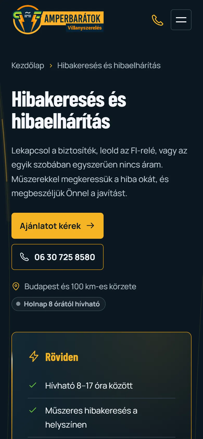 Hibaelhárítás mobilon
