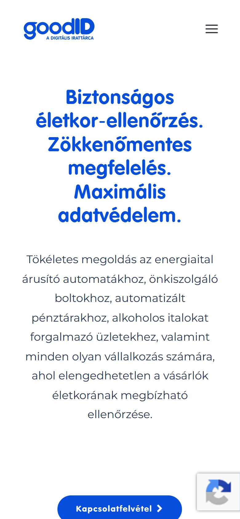 Életkor-ellenőrzés mobilon