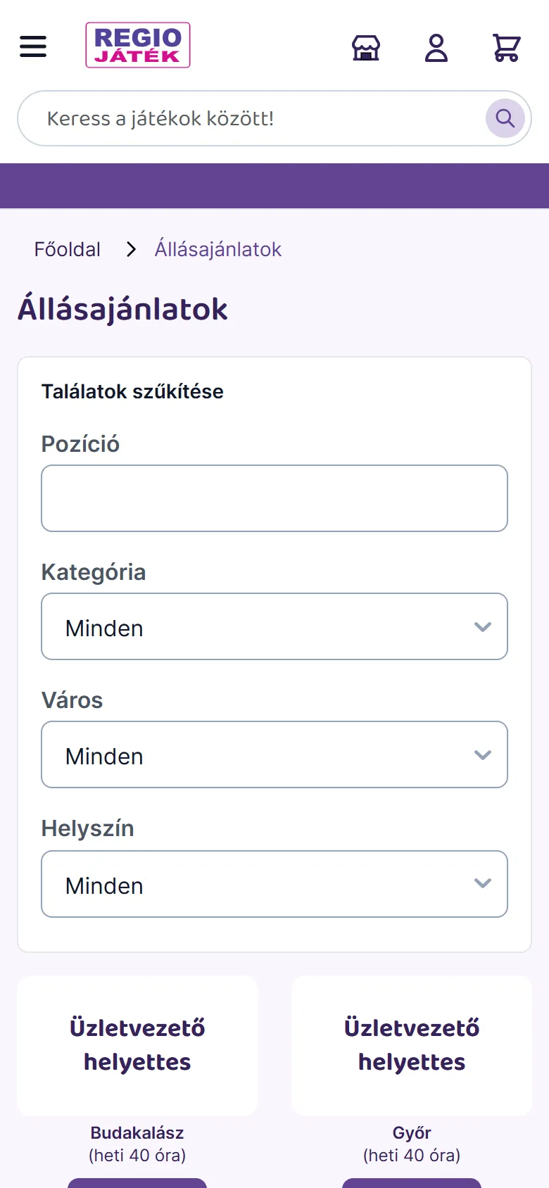 Állásajánlatok mobilon