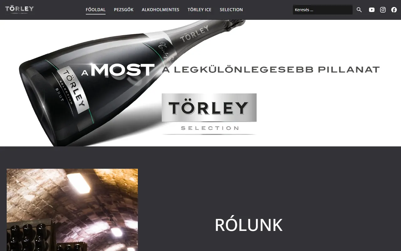 Törley pezsgő márkaoldal